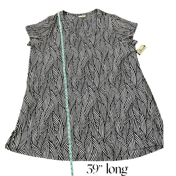 Terra & Sky Swing Dress monochrome black and white with pockets NWT 24/26w 3X - Picture 3 of 8